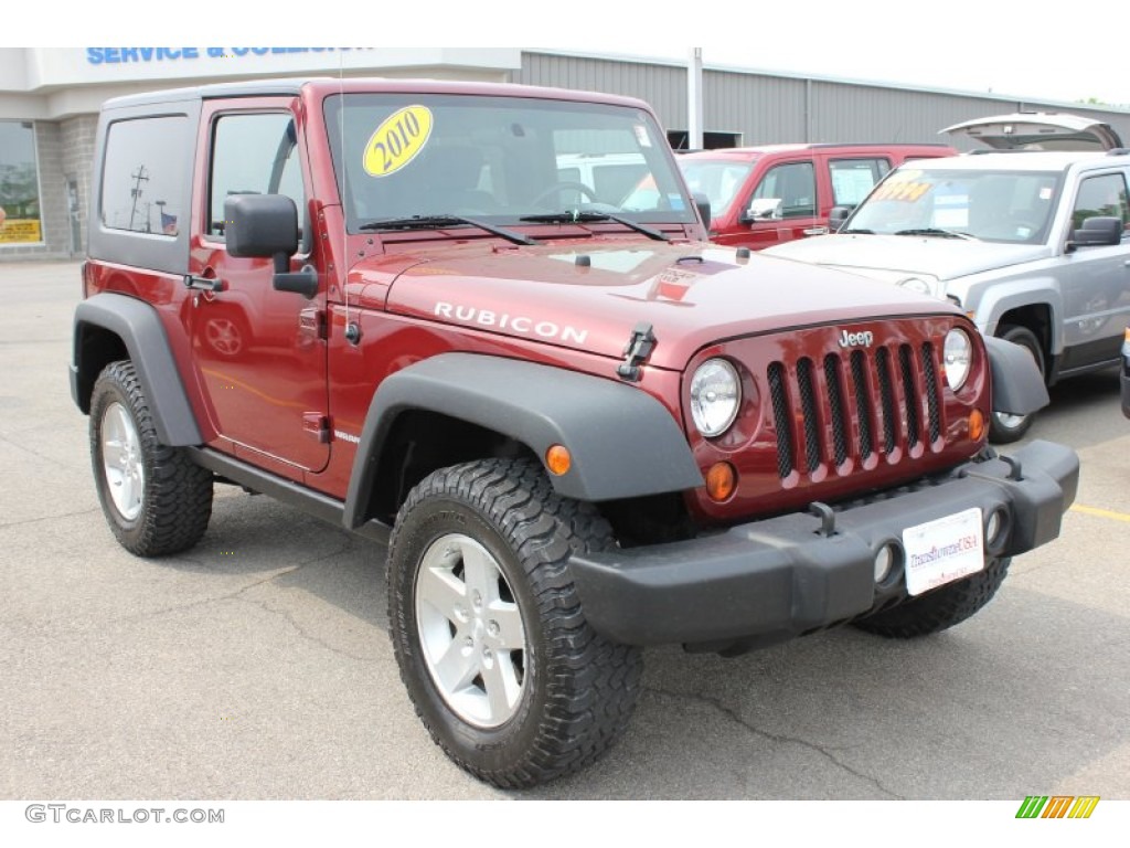 2010 Wrangler Rubicon 4x4 - Red Rock Crystal Pearl / Dark Slate Gray/Medium Slate Gray photo #1