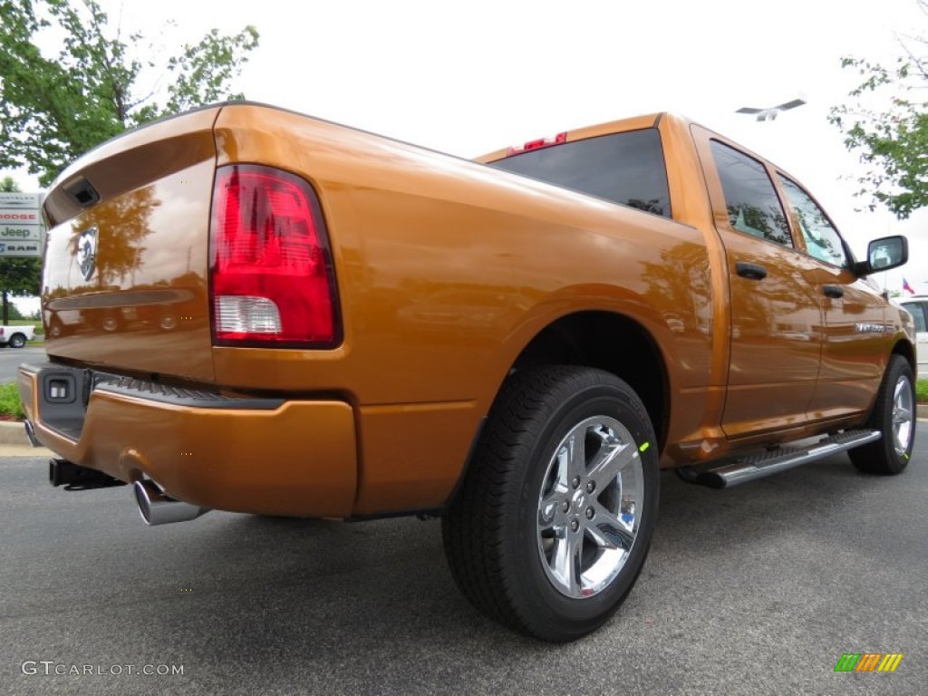 2012 Ram 1500 Express Crew Cab - Tequila Sunrise Pearl / Dark Slate Gray/Medium Graystone photo #3