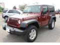 2010 Red Rock Crystal Pearl Jeep Wrangler Rubicon 4x4  photo #17