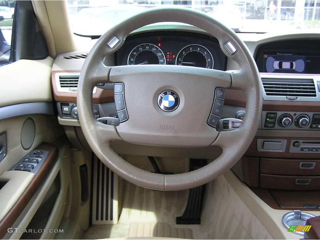 2006 7 Series 750i Sedan - Monaco Blue Metallic / Dark Beige/Beige III photo #28