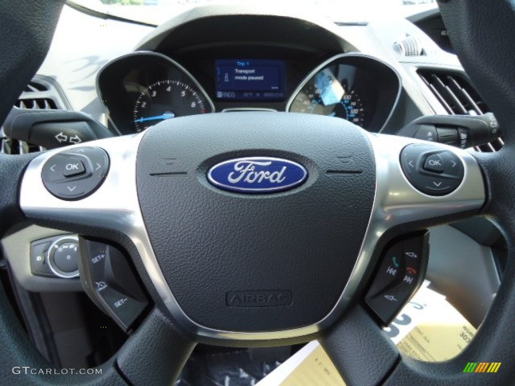 2013 Ford Escape SE 1.6L EcoBoost 4WD Medium Light Stone Steering Wheel Photo #65826158