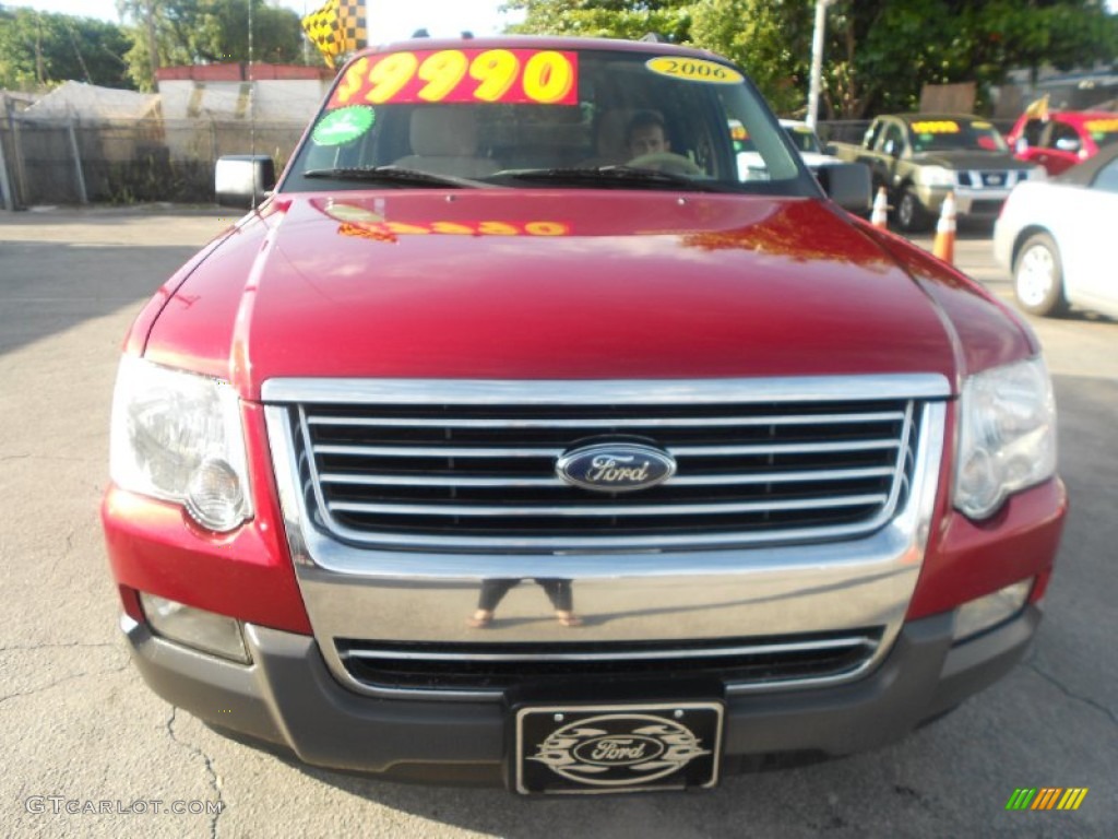 2006 Explorer XLT - Redfire Metallic / Camel photo #3