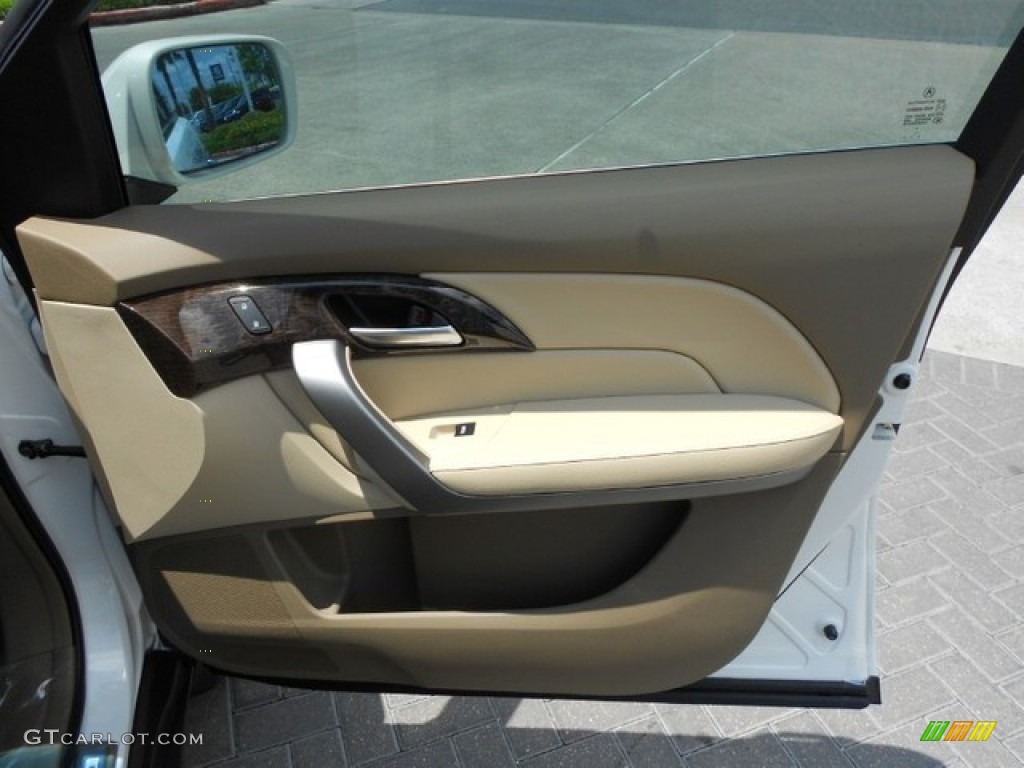 2012 Acura MDX SH-AWD Technology Parchment Door Panel Photo #65828486