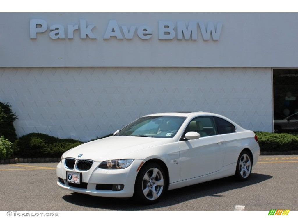 2009 3 Series 328xi Coupe - Alpine White / Cream Beige Dakota Leather photo #1