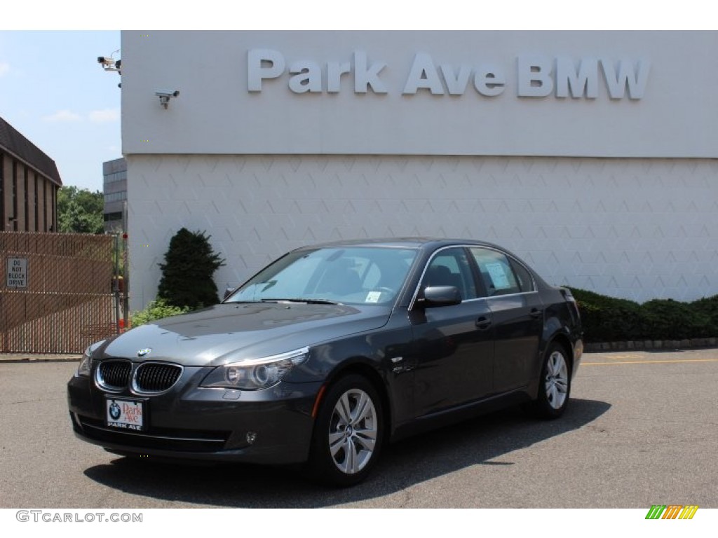 2010 5 Series 528i xDrive Sedan - Platinum Grey Metallic / Black photo #1