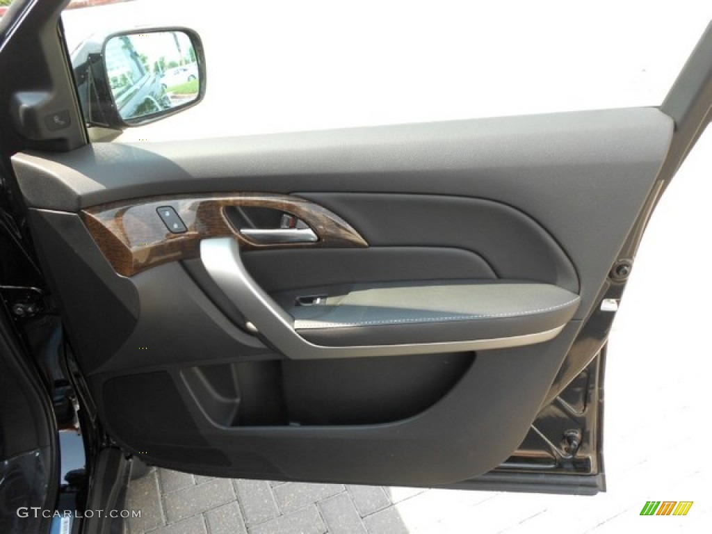 2012 Acura MDX SH-AWD Advance Ebony Door Panel Photo #65832875