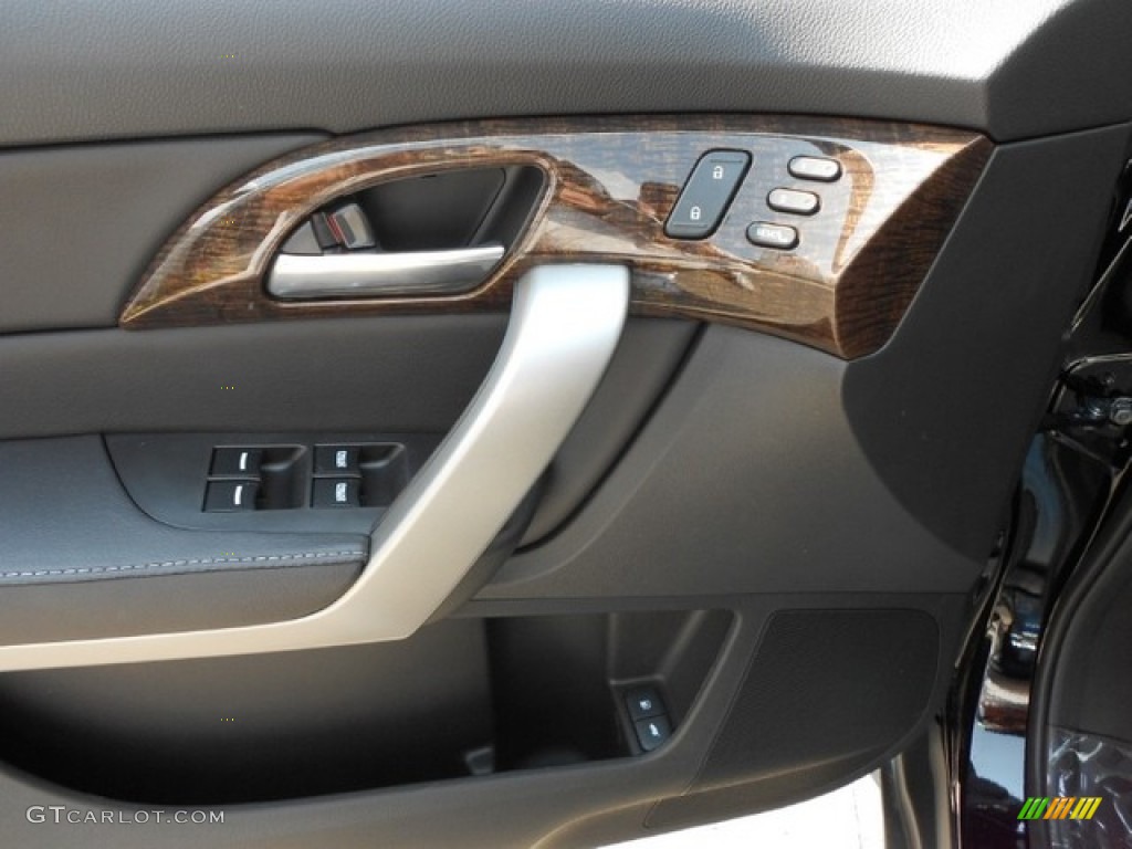 2012 Acura MDX SH-AWD Advance Ebony Door Panel Photo #65832989