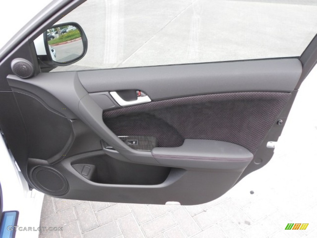 2012 Acura TSX Special Edition Sedan Ebony Door Panel Photo #65835860