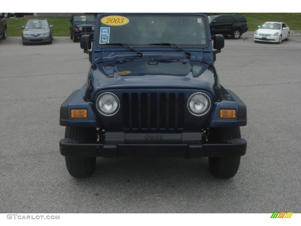 2003 Wrangler X 4x4 - Patriot Blue / Dark Slate Gray photo #21