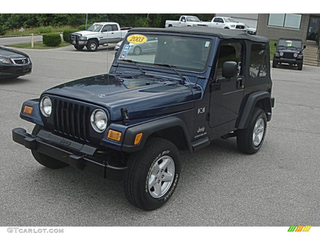 2003 Wrangler X 4x4 - Patriot Blue / Dark Slate Gray photo #22