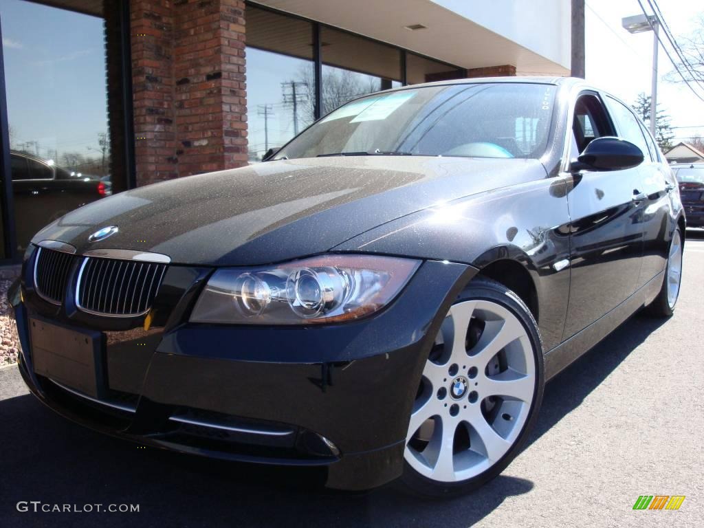 2007 3 Series 335i Sedan - Jet Black / Terra/Black Dakota Leather photo #1