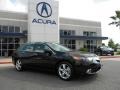 2012 Crystal Black Pearl Acura TSX Technology Sport Wagon  photo #2