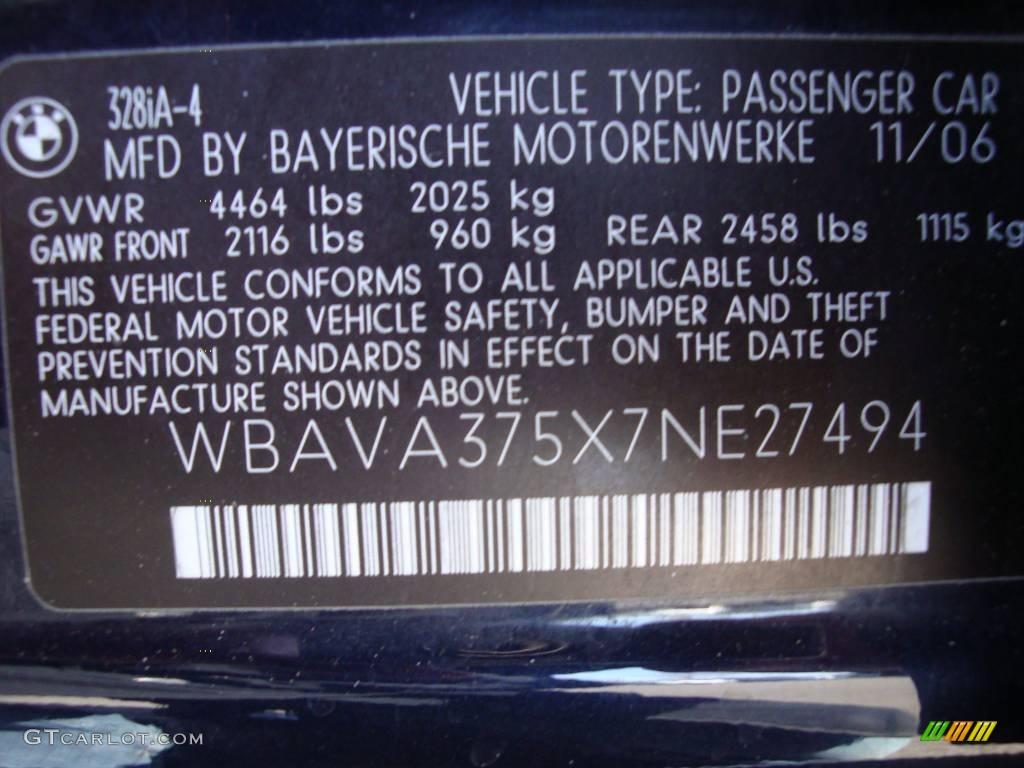 2007 3 Series 328i Sedan - Monaco Blue Metallic / Beige photo #15