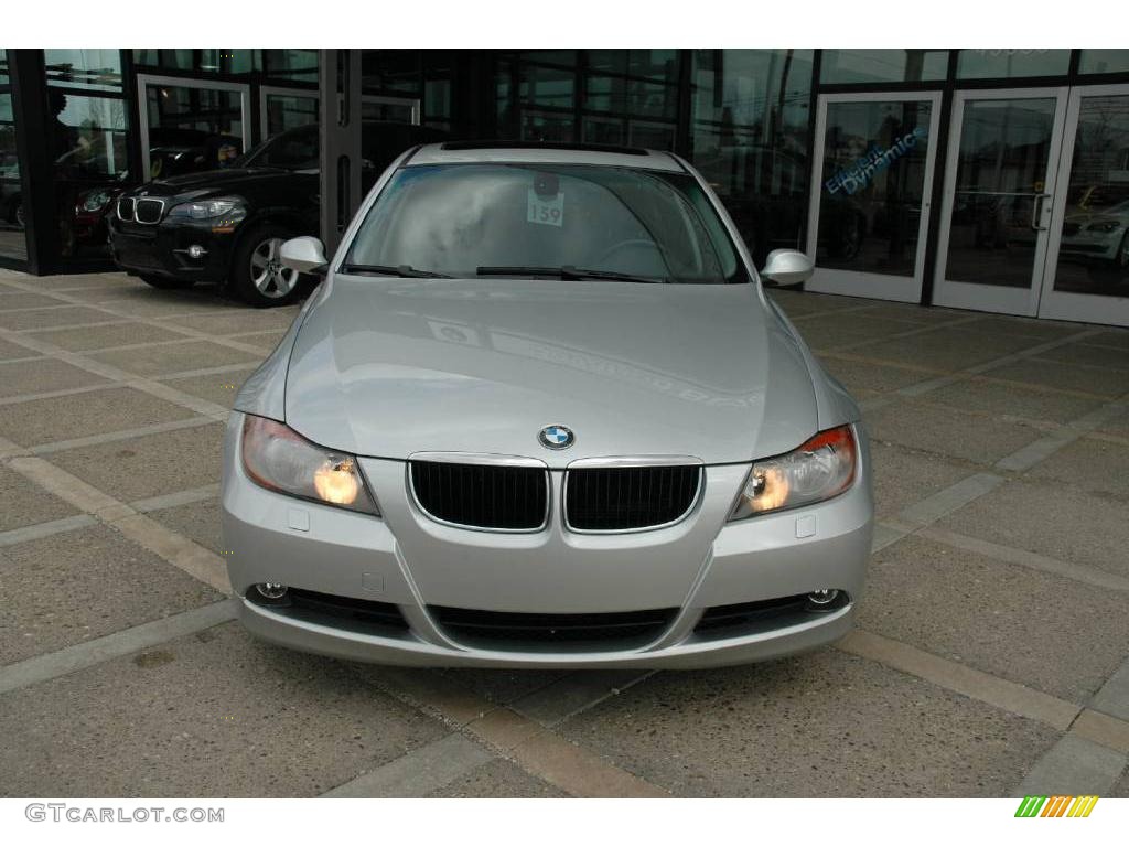 2007 3 Series 328xi Sedan - Titanium Silver Metallic / Black photo #3