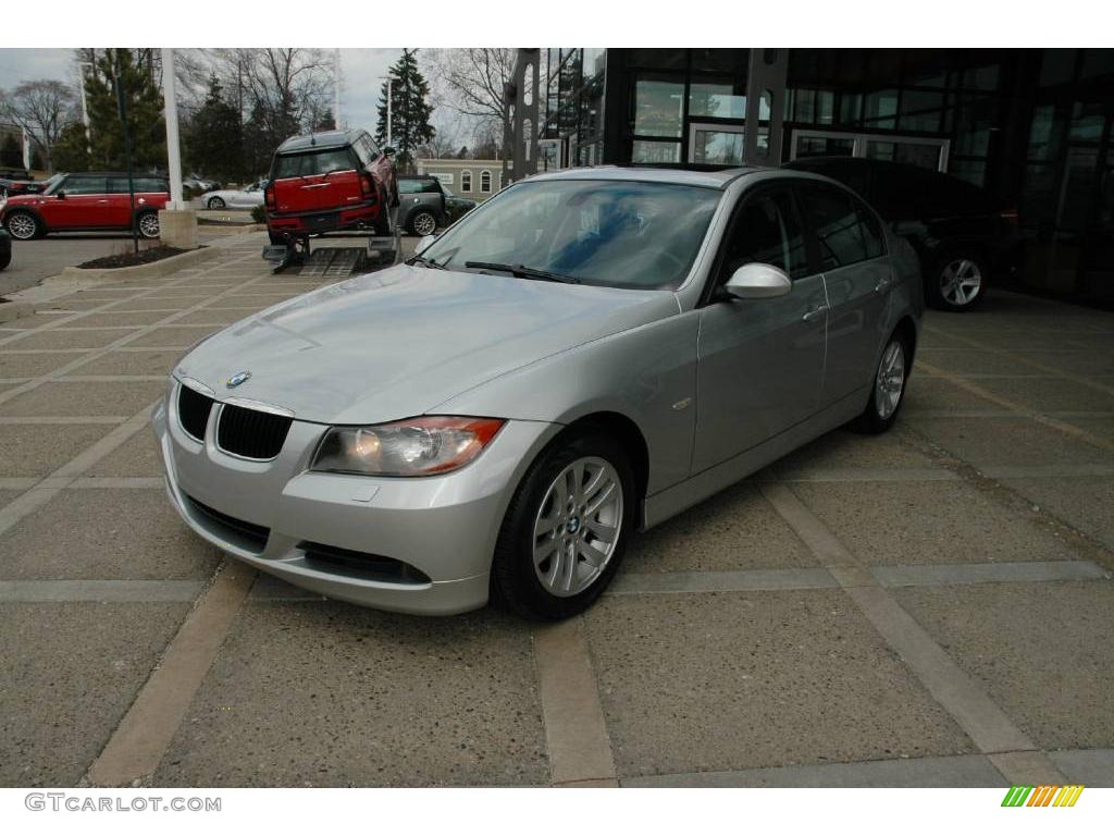 2007 3 Series 328xi Sedan - Titanium Silver Metallic / Black photo #4