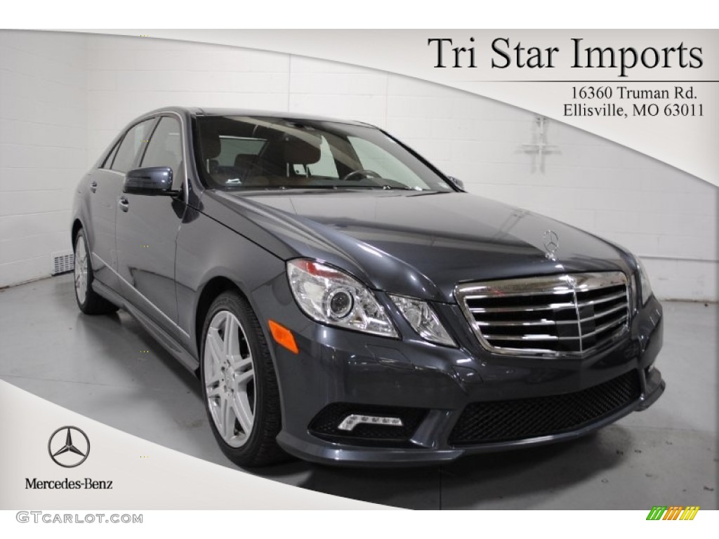 2010 E 550 Sedan - Steel Grey Metallic / Natural Beige photo #1