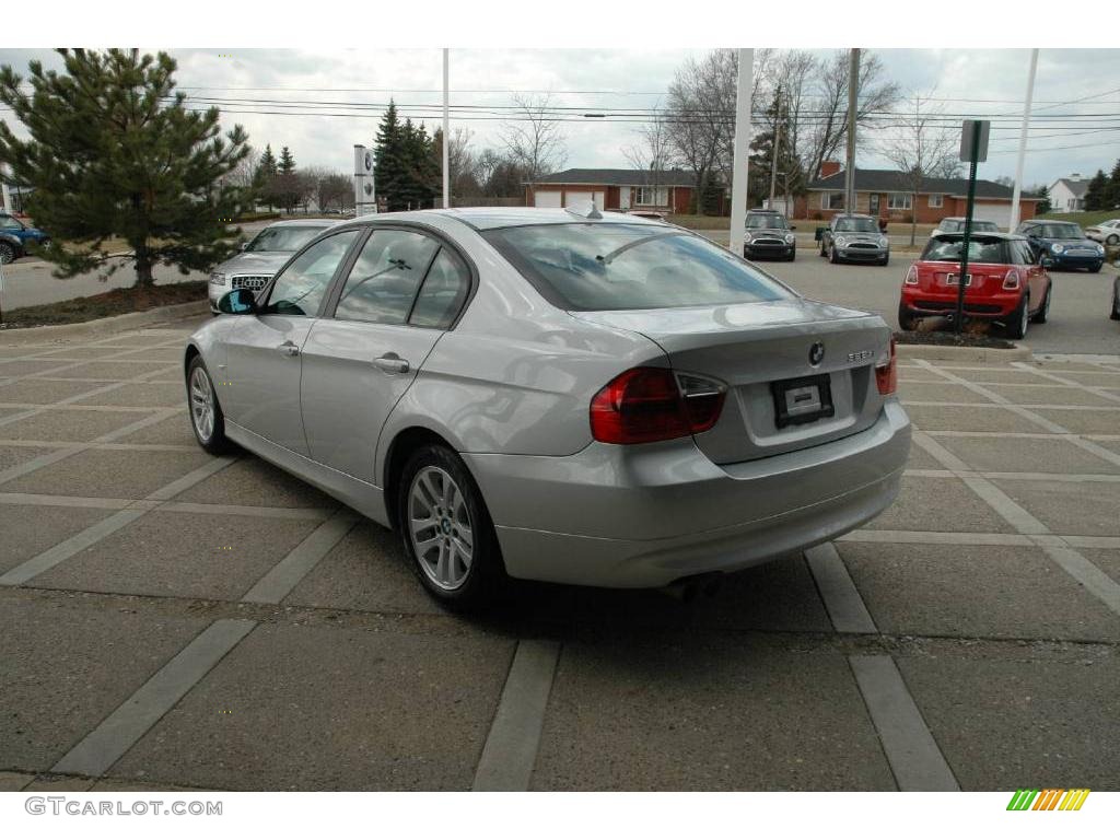2007 3 Series 328xi Sedan - Titanium Silver Metallic / Black photo #6