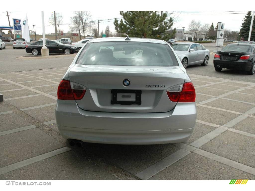 2007 3 Series 328xi Sedan - Titanium Silver Metallic / Black photo #7