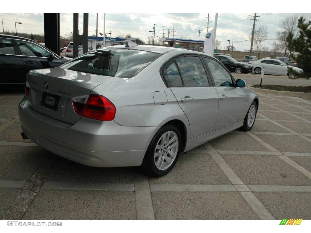 2007 3 Series 328xi Sedan - Titanium Silver Metallic / Black photo #8
