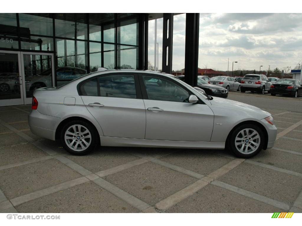 2007 3 Series 328xi Sedan - Titanium Silver Metallic / Black photo #9