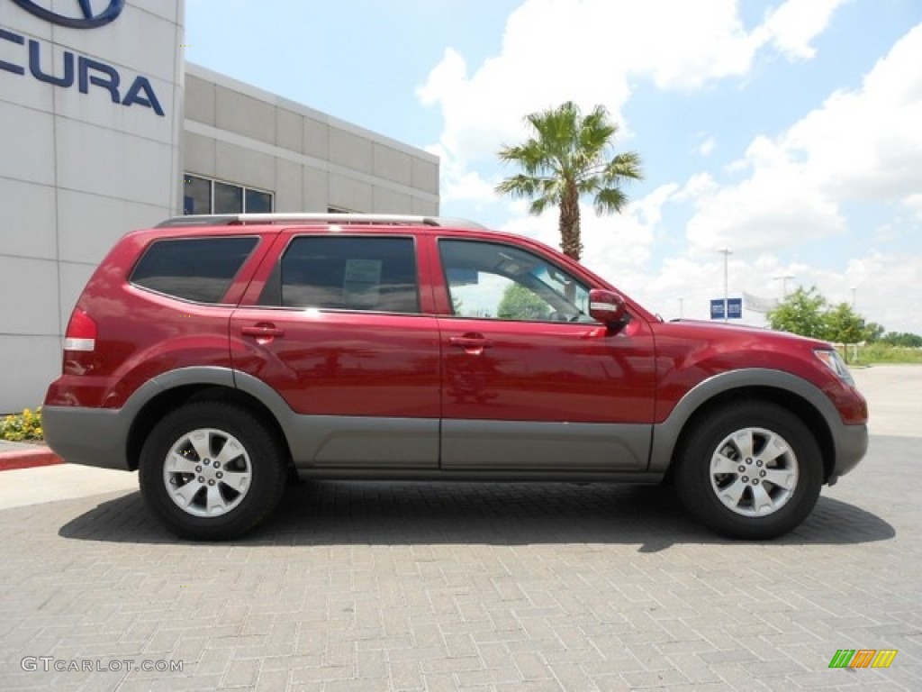 2009 Borrego LX V6 - Spicy Red / Beige photo #8