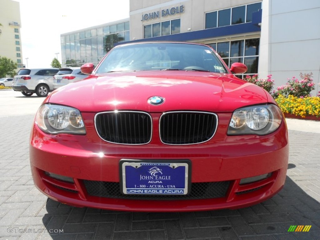 2008 1 Series 128i Convertible - Crimson Red / Black photo #2