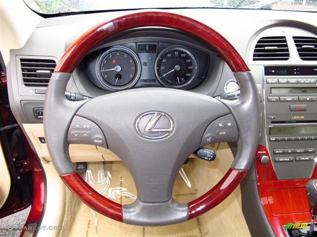 2008 Lexus ES 350 Cashmere Steering Wheel Photo #65847051