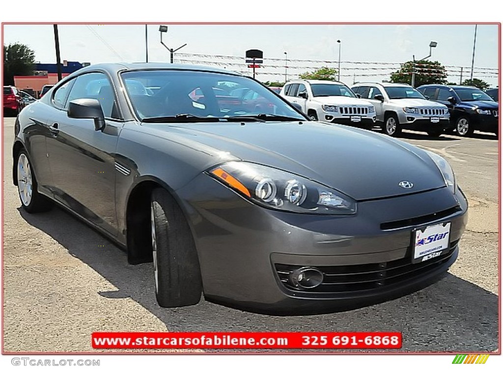 2007 Tiburon GT Limited - Carbon Gray / Black/Red photo #9