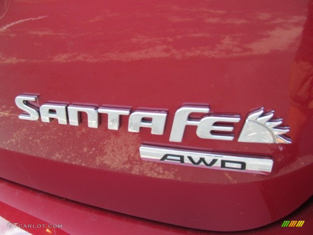 2010 Santa Fe GLS 4WD - Venetian Red / Beige photo #10