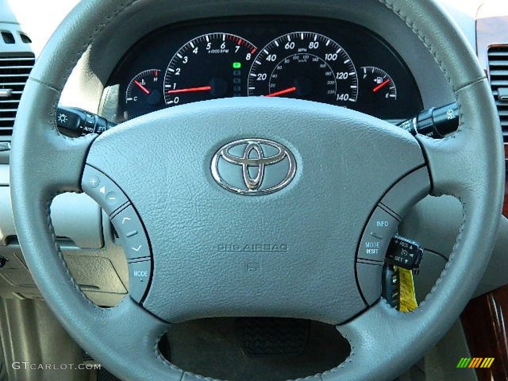 2006 Toyota Camry XLE V6 Stone Gray Steering Wheel Photo #65850198