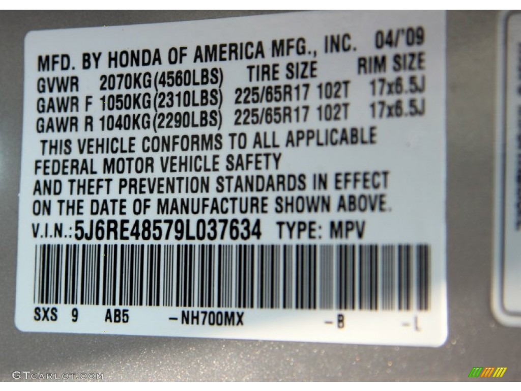 2009 CR-V EX 4WD - Alabaster Silver Metallic / Gray photo #27