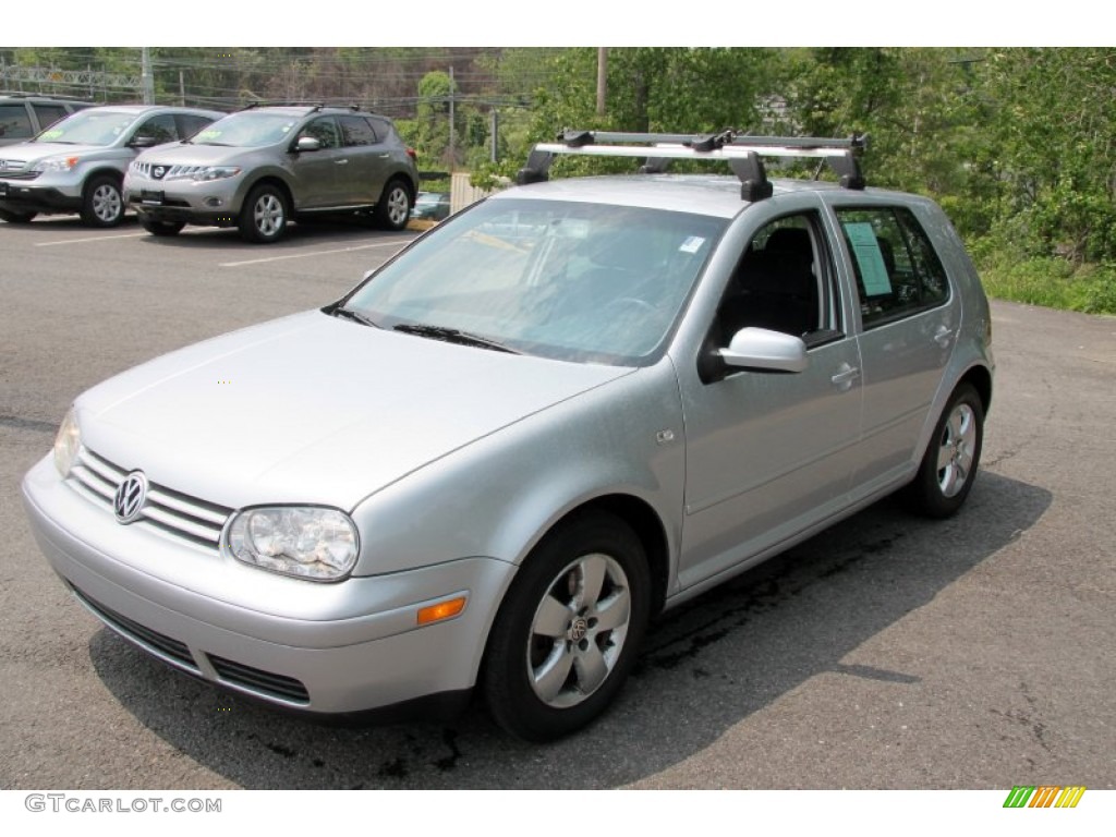 2001 Golf GLS 1.8T 4 Door - Satin Silver Metallic / Black photo #2