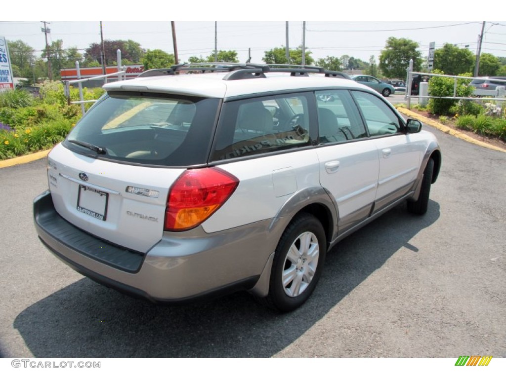 2005 Outback 2.5i Limited Wagon - Satin White Pearl / Taupe photo #7