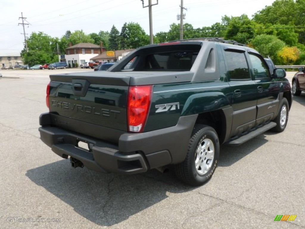2003 Avalanche 1500 Z71 4x4 - Dark Green Metallic / Dark Charcoal photo #7