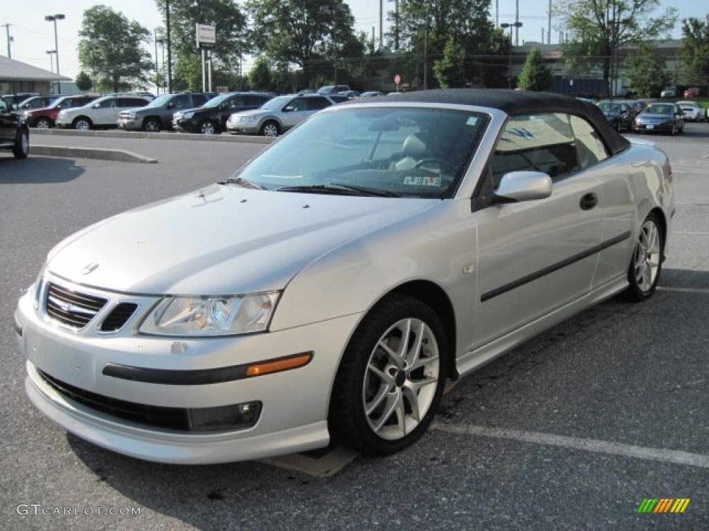 Silver Metallic 2004 Saab 9-3 Aero Convertible Exterior Photo #65855808
