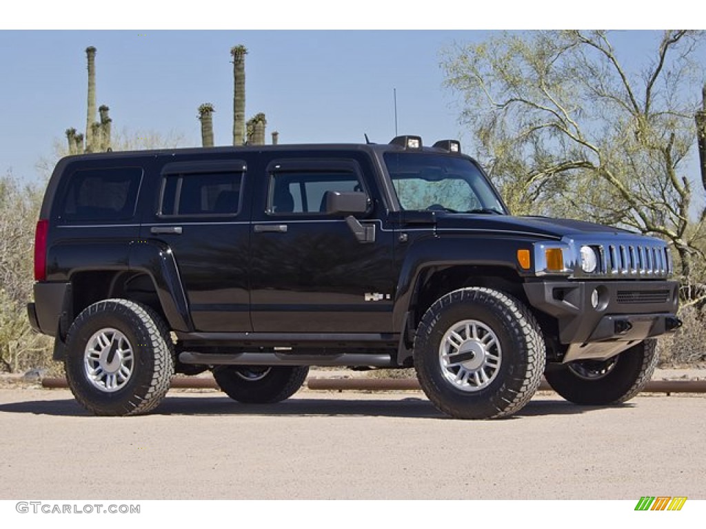 Black 2006 Hummer H3 Standard H3 Model Exterior Photo #65857209