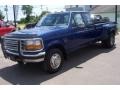 1997 Royal Blue Metallic Ford F350 XLT Extended Cab Dually  photo #2