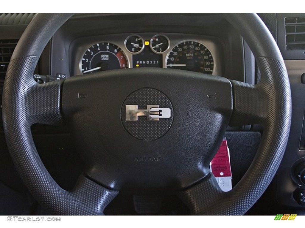 2006 Hummer H3 Standard H3 Model Ebony Black Steering Wheel Photo #65857347