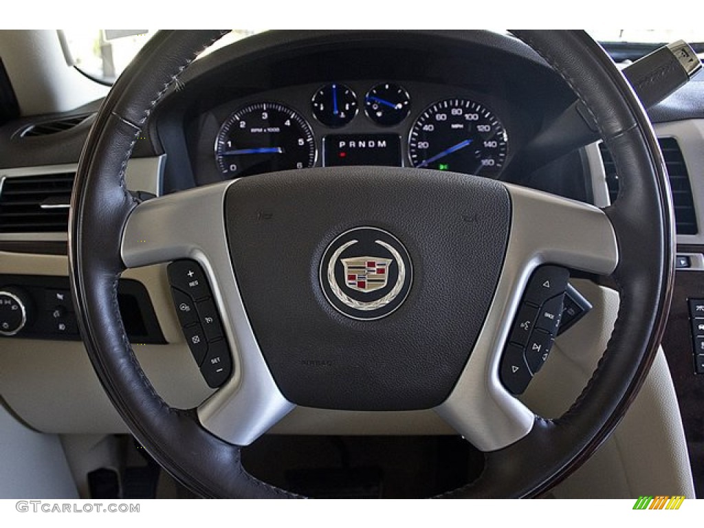 2008 Cadillac Escalade AWD Light Cashmere Steering Wheel Photo #65857779