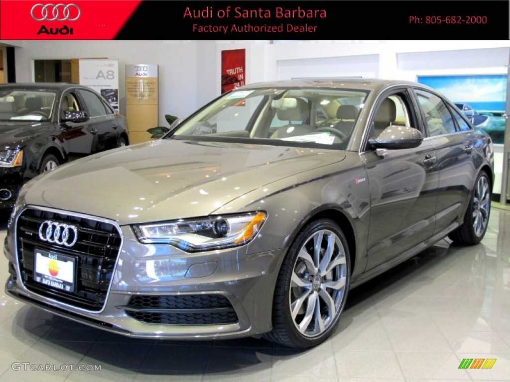 2012 A6 3.0T quattro Sedan - Dakota Gray Metallic / Velvet Beige photo #1