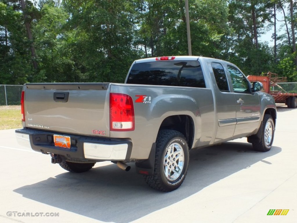 2008 Sierra 1500 SLE Extended Cab 4x4 - Steel Gray Metallic / Ebony photo #5