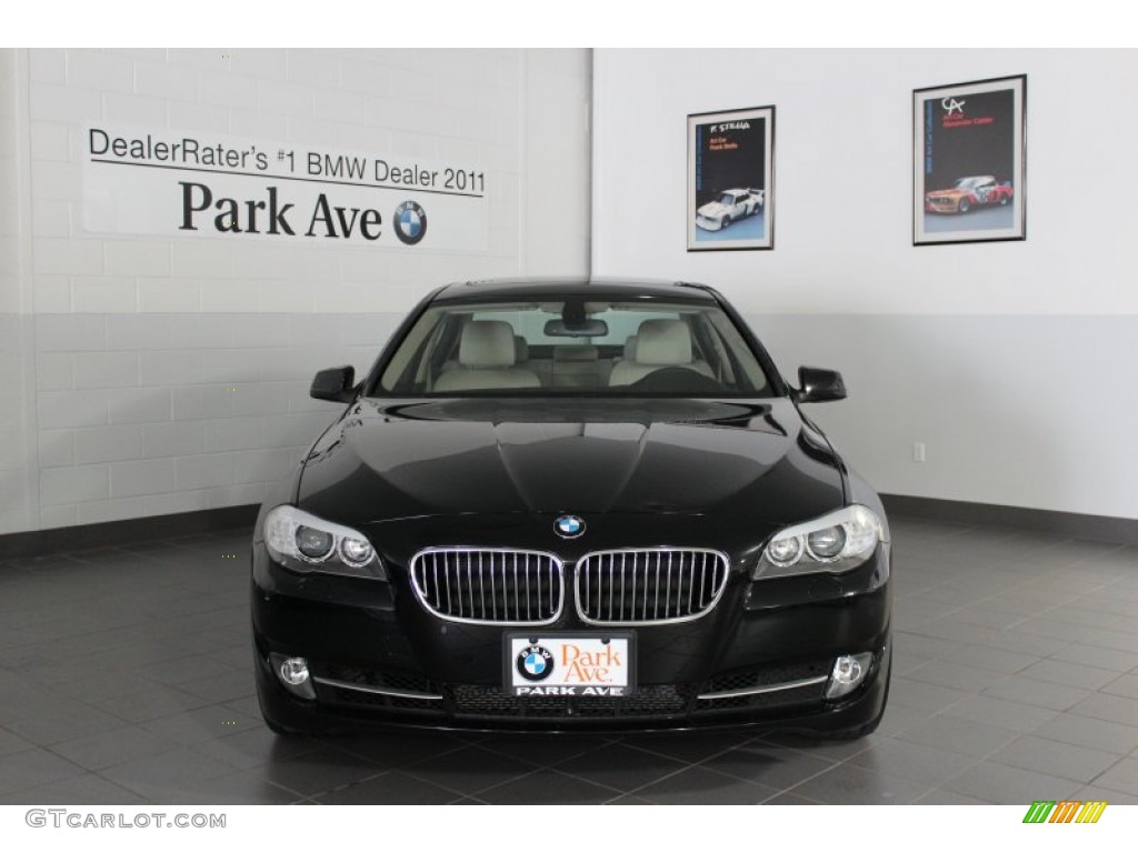 2012 5 Series 535i xDrive Sedan - Black Sapphire Metallic / Oyster/Black photo #1