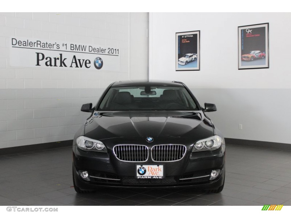 2012 5 Series 535i xDrive Sedan - Dark Graphite Metallic II / Black photo #1