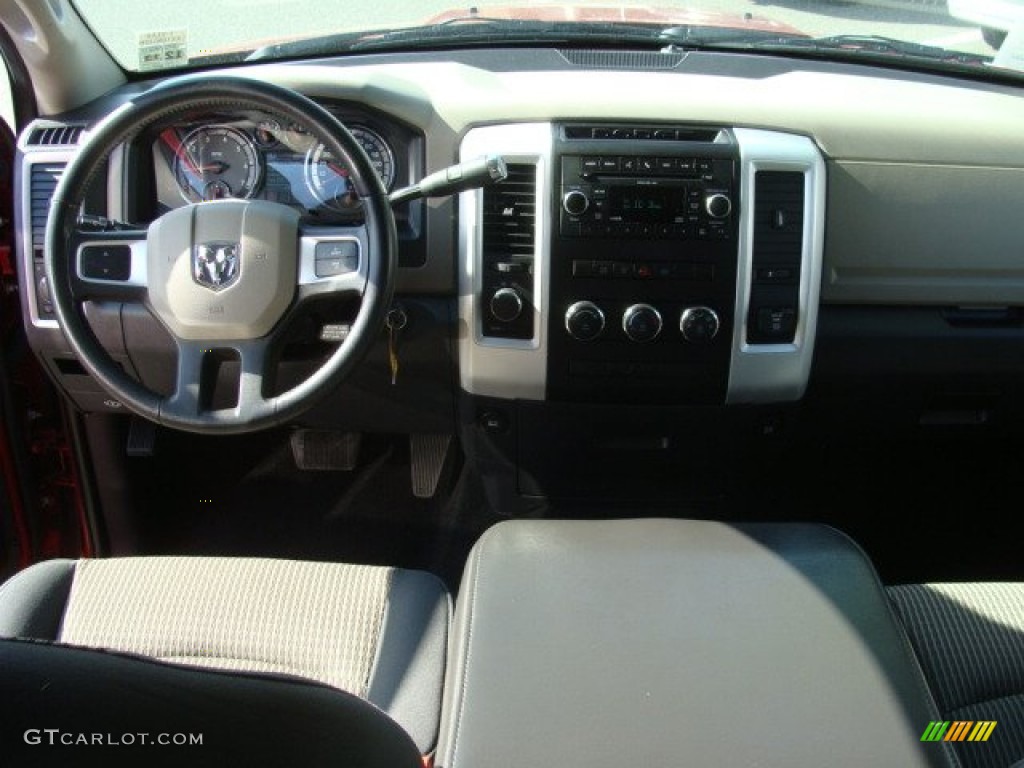 2010 Ram 1500 Big Horn Crew Cab 4x4 - Inferno Red Crystal Pearl / Dark Slate/Medium Graystone photo #11