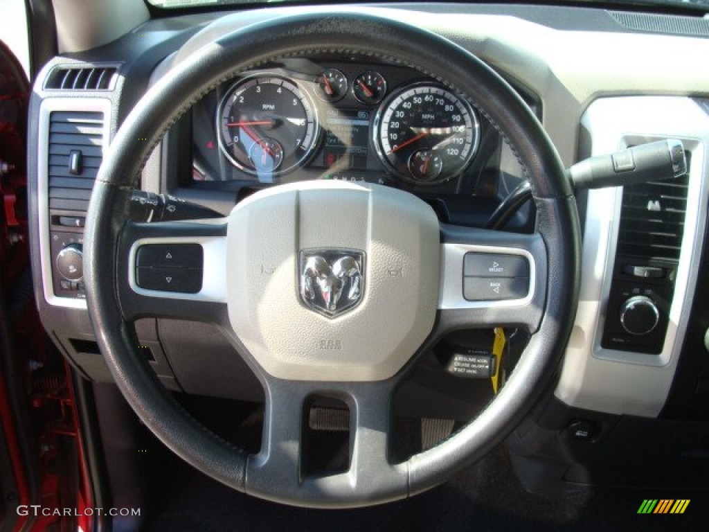 2010 Ram 1500 Big Horn Crew Cab 4x4 - Inferno Red Crystal Pearl / Dark Slate/Medium Graystone photo #12