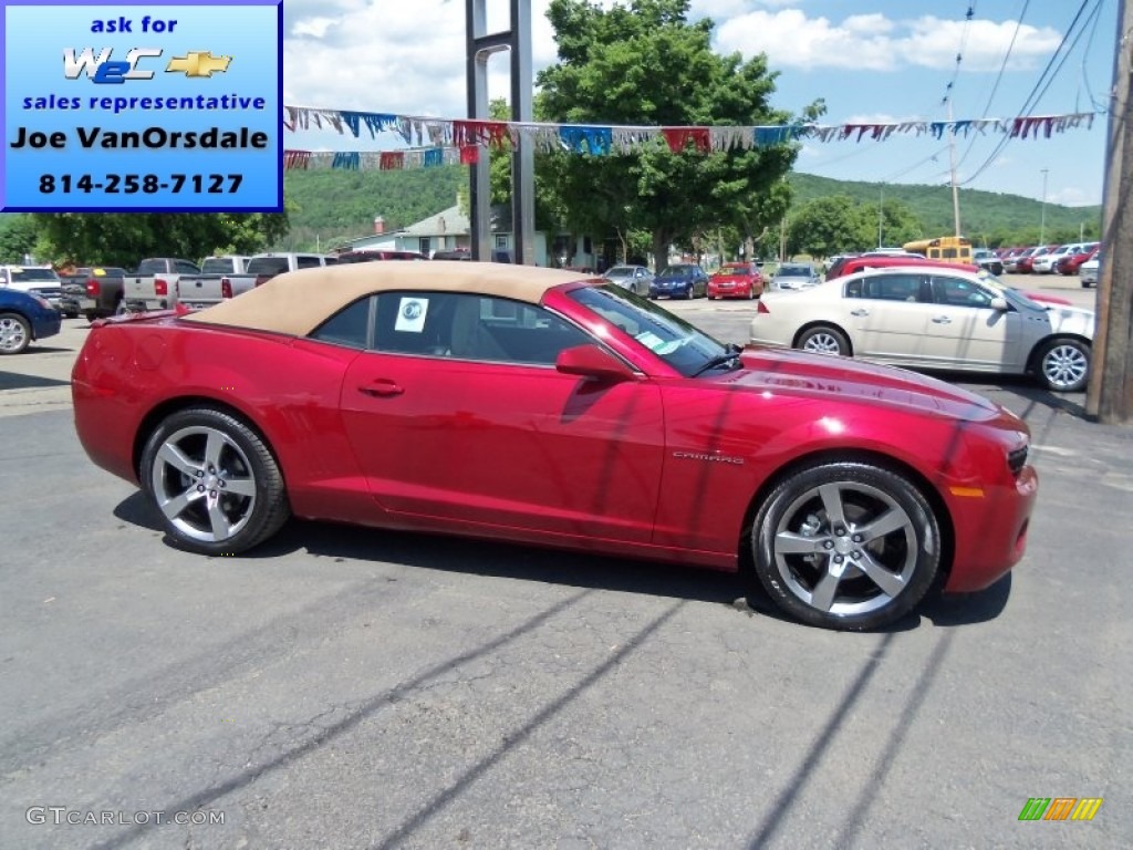 2012 Camaro LT/RS Convertible - Crystal Red Tintcoat / Beige photo #1
