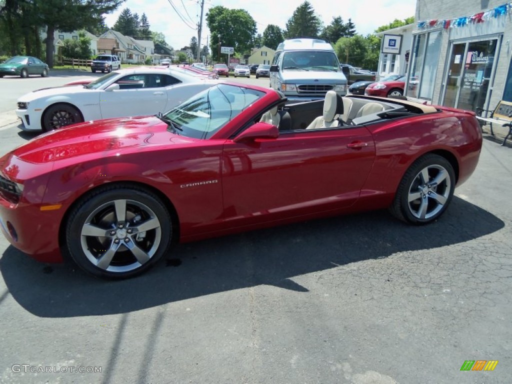 2012 Camaro LT/RS Convertible - Crystal Red Tintcoat / Beige photo #16