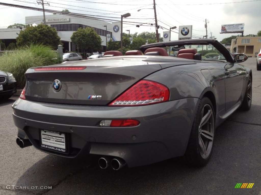 2008 M6 Convertible - Space Grey Metallic / Indianapolis Red photo #5