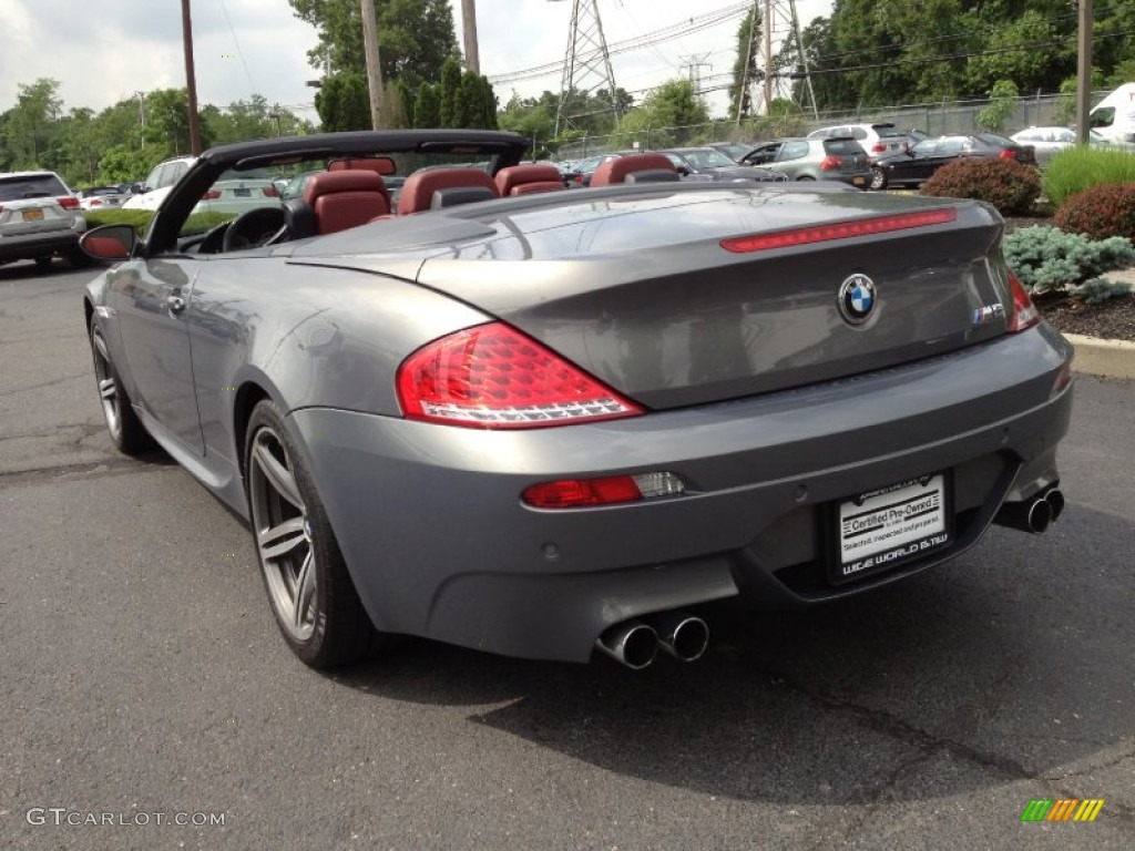 2008 M6 Convertible - Space Grey Metallic / Indianapolis Red photo #7