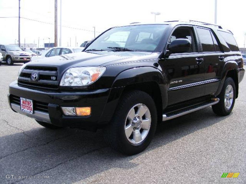 2004 4Runner Limited 4x4 - Black / Taupe photo #1